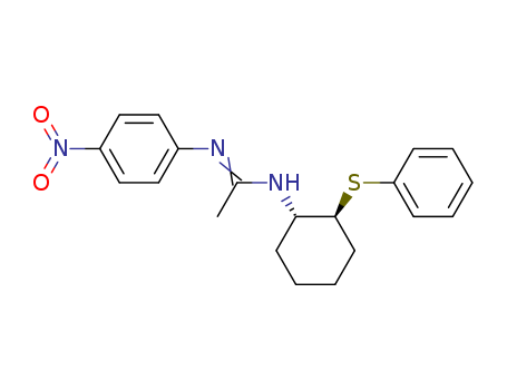 Molecular Structure of 110228-61-0 (Ethanimidamide, N-(4-nitrophenyl)-N'-[2-(phenylthio)cyclohexyl]-, trans-)
