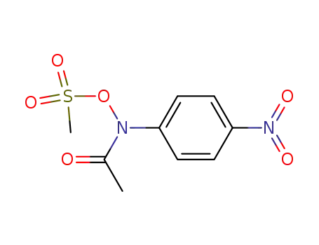 Molecular Structure of 88730-40-9 (Acetamide, N-[(methylsulfonyl)oxy]-N-(4-nitrophenyl)-)