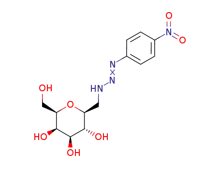 Molecular Structure of 74957-61-2 (beta-D-glucopyranosyl-4-nitrophenyltriazene)