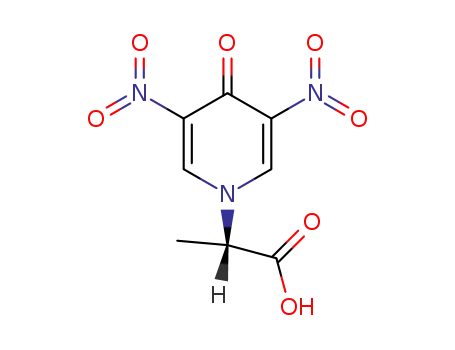 Molecular Structure of 78641-65-3 ((S)-2-(3,5-Dinitro-4-oxo-4H-pyridin-1-yl)-propionic acid)