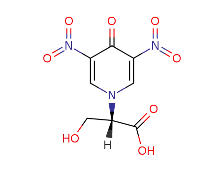 Molecular Structure of 78641-68-6 ((S)-2-(3,5-Dinitro-4-oxo-4H-pyridin-1-yl)-3-hydroxy-propionic acid)