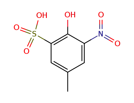 Molecular Structure of 35379-88-5 (4-hydroxy-5-nitro-toluene-3-sulfonic acid)