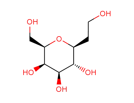 Molecular Structure of 81972-21-6 ((2S,3R,4R,5R,6R)-2-(2-Hydroxy-ethyl)-6-hydroxymethyl-tetrahydro-pyran-3,4,5-triol)