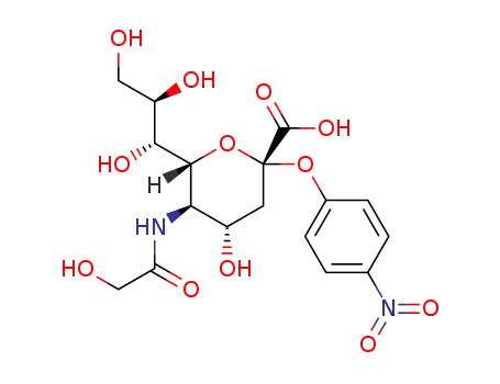 Molecular Structure of 1000890-36-7 (2-O-(p-Nitrophenyl)-α-D-N-glycolylneuraminic Acid)