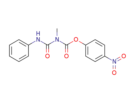Molecular Structure of 87343-79-1 (Carbamic acid, methyl[(phenylamino)carbonyl]-, 4-nitrophenyl ester)