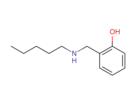 Molecular Structure of 76128-88-6 (Phenol, 2-((pentylamino)methyl)-)
