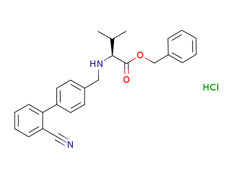 N-[(2'-cyano [1, 1-biphenyl -4-yl) methyl]-L-valine benzyl ester, HCL