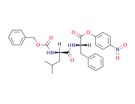 Molecular Structure of 143507-98-6 (L-Phenylalanine, N-[N-[(phenylmethoxy)carbonyl]-D-leucyl]-, 4-nitrophenyl
ester)