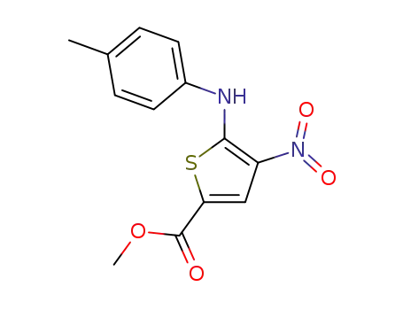 4-Nitro-5-p-tolylamino-thiophene-2-carboxylic acid methyl ester