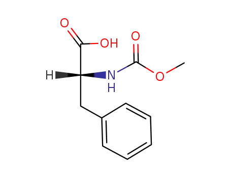 Molecular Structure of 67401-65-4 ((R)-2-(methoxycarbonylamino)-3-phenylpropanoic acid)