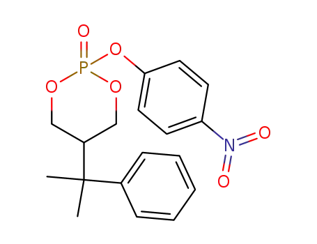 Molecular Structure of 173067-74-8 (5-(1-Methyl-1-phenyl-ethyl)-2-(4-nitro-phenoxy)-[1,3,2]dioxaphosphinane 2-oxide)