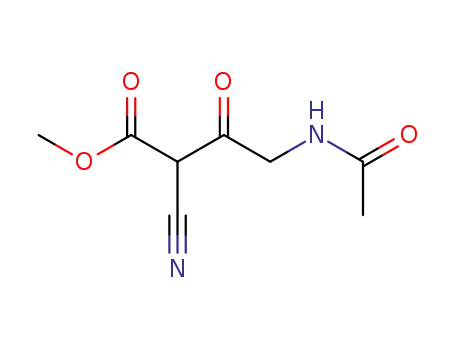 Molecular Structure of 105688-23-1 (Butanoic acid, 4-(acetylamino)-2-cyano-3-oxo-, methyl ester)