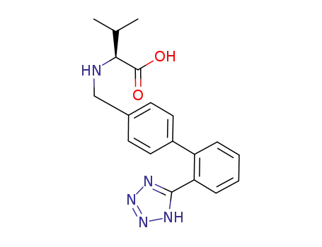 Molecular Structure of 676129-92-3 (S)-2-(((2'-(1H-tetrazol-5-yl)-[1,1'-biphenyl]-4-yl)Methyl)aMino)-3- Methylbutanoic acid)
