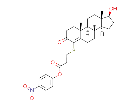 4-(2-carboxyethylthio)testosterone p-nitrophenyl ester