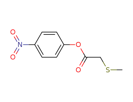 Molecular Structure of 91301-68-7 (Acetic acid, (methylthio)-, 4-nitrophenyl ester)