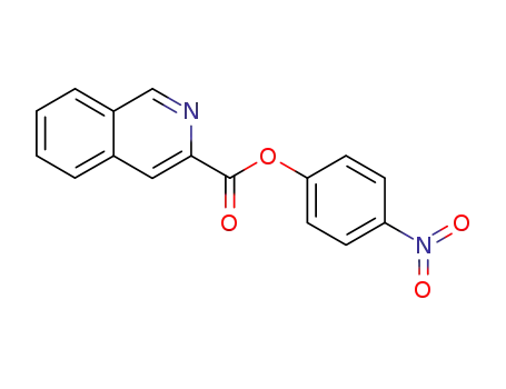 Molecular Structure of 143468-70-6 (3-Isoquinolinecarboxylic acid, 4-nitrophenyl ester)