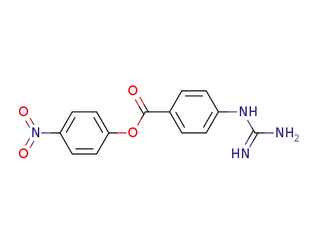Molecular Structure of 21658-26-4 (4-nitrophenyl 4'-guanidinobenzoate)