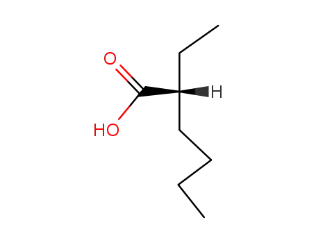 Molecular Structure of 56006-48-5 ([R,(-)]-2-Ethylhexanoic acid)