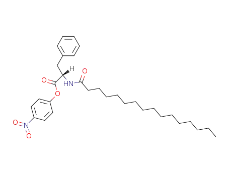 Molecular Structure of 75531-13-4 (L-Phenylalanine, N-(1-oxohexadecyl)-, 4-nitrophenyl ester)