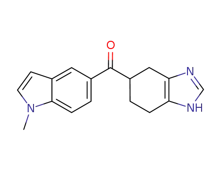 Molecular Structure of 912850-41-0 (5-[(1-methyl-1H-indole-5-yl)carbonyl]-4,5,6,7-tetrahydro-1H-benzimidazole)