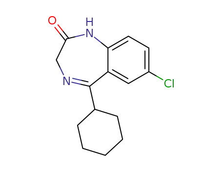 Molecular Structure of 1789-33-9 (7-chloro-5-cyclohexyl-1,3-dihydro-2H-1,4-benzodiazepin-2-one)