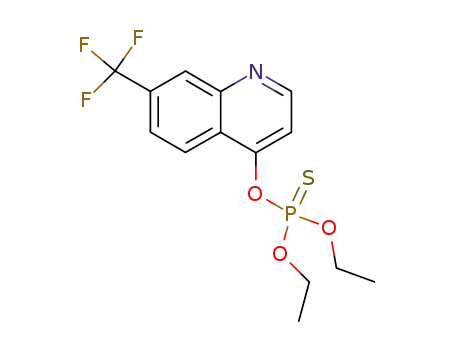 Molecular Structure of 93516-25-7 (Thiophosphoric acid O,O'-diethyl ester O''-(7-trifluoromethyl-quinolin-4-yl) ester)