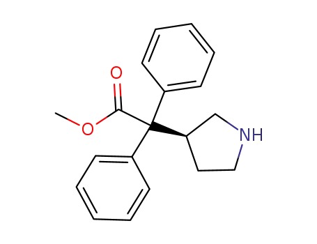 Molecular Structure of 1072227-71-4 (2,2-diphenyl-2-((S)-pyrrolidin-3-yl)-acetic acid methyl ester)