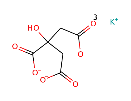 Molecular Structure of 866-84-2 (Potassium citrate)