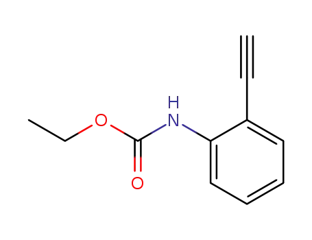 Molecular Structure of 148550-52-1 (Carbamic  acid,  (2-ethynylphenyl)-,  ethyl  ester  (9CI))