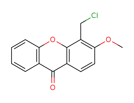 Molecular Structure of 27500-82-9 (4-(chloromethyl)-3-methoxy-9H-xanthen-9-one)