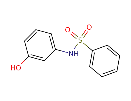 Molecular Structure of 59149-19-8 (N-(3-hydroxyphenyl)benzenesulphonamide)