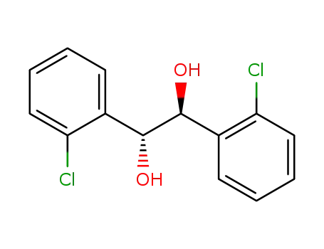 Molecular Structure of 71776-58-4 (1,2-Ethanediol, 1,2-bis(2-chlorophenyl)-, (1R,2S)-rel-)