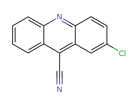 Molecular Structure of 30490-54-1 (2-chloro-9-acridinecarbonitrile)