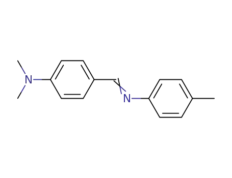 Molecular Structure of 17087-90-0 (Benzenamine, N,N-dimethyl-4-[[(4-methylphenyl)imino]methyl]-)
