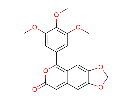7H-1,3-Dioxolo[4,5-g][2]benzopyran-7-one, 5-(3,4,5-trimethoxyphenyl)-