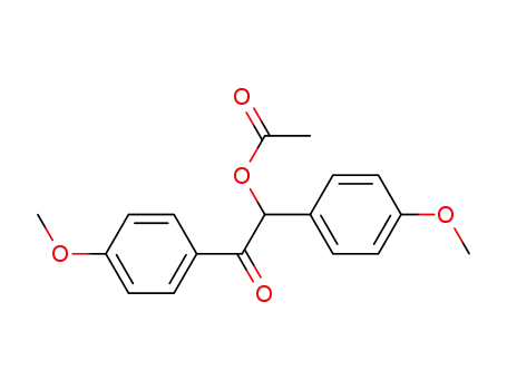 Molecular Structure of 138744-94-2 (1,2-bis(4-methoxyphenyl)-2-oxoethyl acetate)