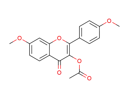 4H-1-Benzopyran-4-one, 3-(acetyloxy)-7-methoxy-2-(4-methoxyphenyl)-
