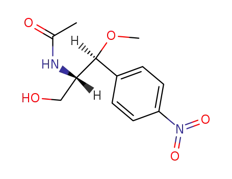 Molecular Structure of 100254-93-1 (<i>N</i>-[(1<i>RS</i>,2<i>RS</i>)1-hydroxymethyl-2-methoxy-2-(4-nitro-phenyl)-ethyl]-acetamide)