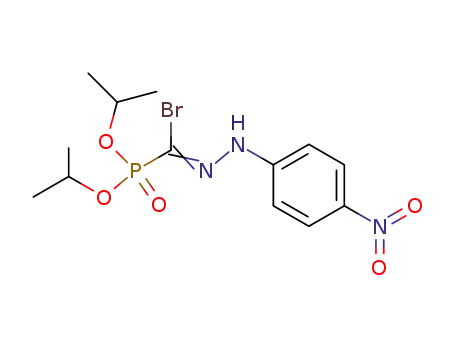 Molecular Structure of 123434-37-7 (4-nitrophenylhydrazone of (diisopropoxyphosphoryl)formyl bromide)