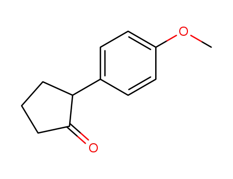 Molecular Structure of 61349-69-7 (Cyclopentanone, 2-(4-methoxyphenyl)-)