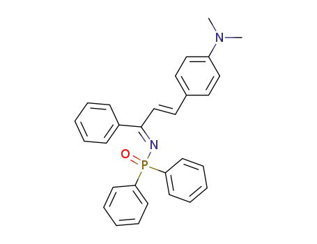 Molecular Structure of 136879-59-9 (N-(diphenylphosphinyl)-3-<p-(dimethylamino)phenyl>-1-phenyl-2-propenimine)