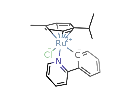 Molecular Structure of 811436-73-4 ((rac)-chloro(η6-p-cumene)(2-phenylpyridine-κC,N)ruthenium(II))