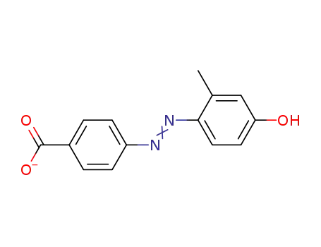 Molecular Structure of 85090-40-0 (4-(4-Hydroxy-2-methyl-phenylazo)-benzoic acid anion)