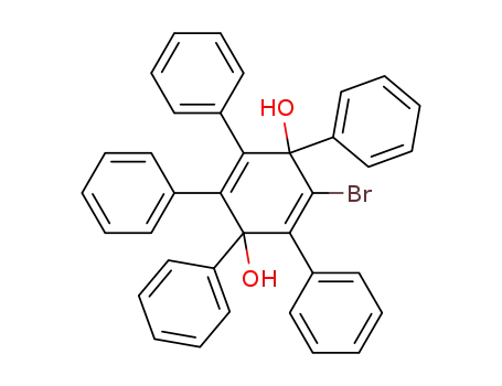 Molecular Structure of 859179-32-1 (2-bromo-1,3,4,5,6-pentaphenyl-cyclohexa-2,5-diene-1,4-diol)