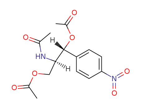 Molecular Structure of 51259-82-6 ((1<i>R</i>,2<i>R</i>)-1,3-diacetoxy-2-acetylamino-1-(4-nitro-phenyl)-propane)