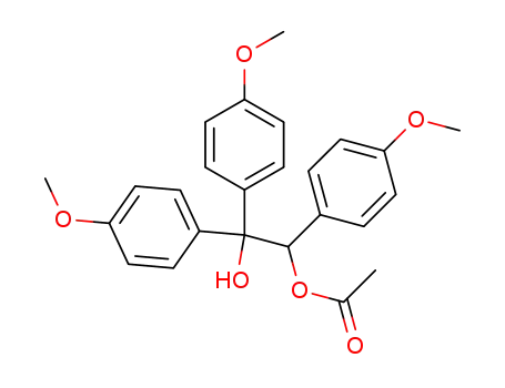 Molecular Structure of 96784-45-1 (1,1,2-Tris(4-methoxyphenyl)-1,2-ethanediol 2-acetate)