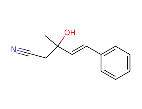4-Pentenenitrile, 3-hydroxy-3-methyl-5-phenyl-, (4E)-