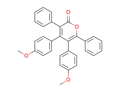 Molecular Structure of 87411-92-5 (2H-Pyran-2-one, 4,5-bis(4-methoxyphenyl)-3,6-diphenyl-)