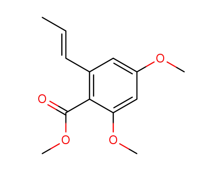 Molecular Structure of 130625-81-9 (Methyl 2,4-dimethoxy-6-(E-prop-1-enyl)benzoate)