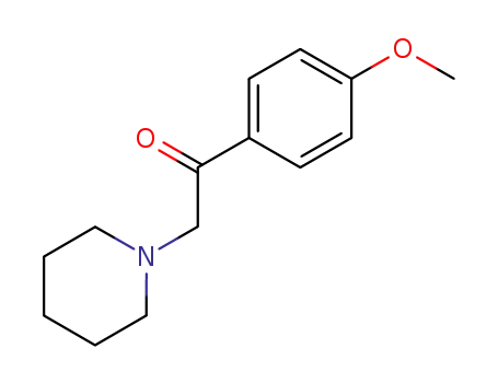 Molecular Structure of 80354-61-6 (Ethanone, 1-(4-methoxyphenyl)-2-(1-piperidinyl)-)